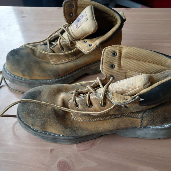 Brahma Men's Size 14 Tan Leather Slip-Resistant Steel Toe Boots - Picture 2 of 5